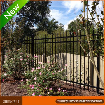 Black Security Steel Tubular Garden Fencing